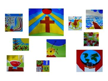 symboliek/De raamkunstwerken